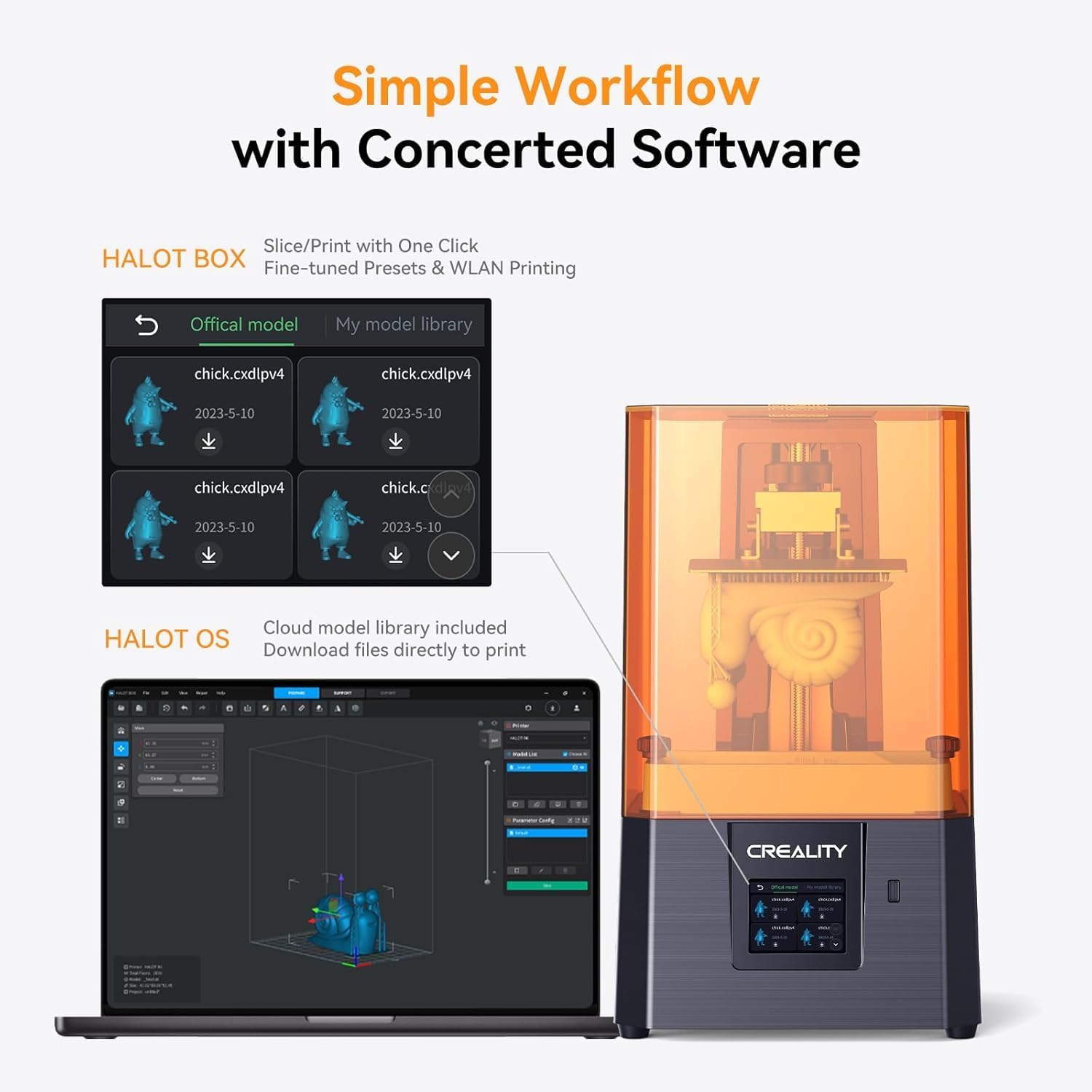 Creality Resin 3D Printer for Kids and Beginners, HALOT R6 Fully Assembled
