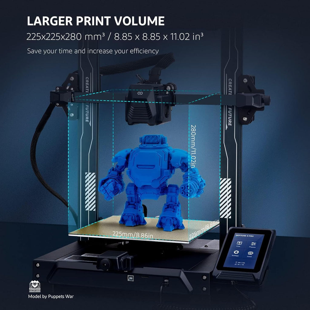 ELEGOO Neptune 3 Pro 3D Printer, Quick Assembly with Auto Leveling, Direct