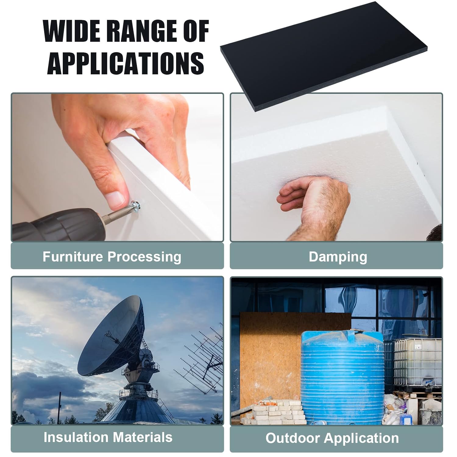Wesiti Hdpe Plastic Sheets 3/4 Thick Hard Hdpe Polyethylene Sheet, High Density