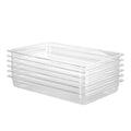 EGGKITPO Polycarbonate Full Size Food Pans 6 Pack BPA Free 2.5 Inch Deep Pan