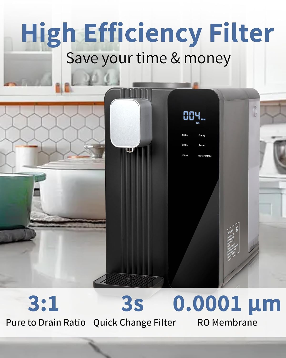 Countertop Reverse Osmosis System Water Filter - 5 Stage RO Water Filtration