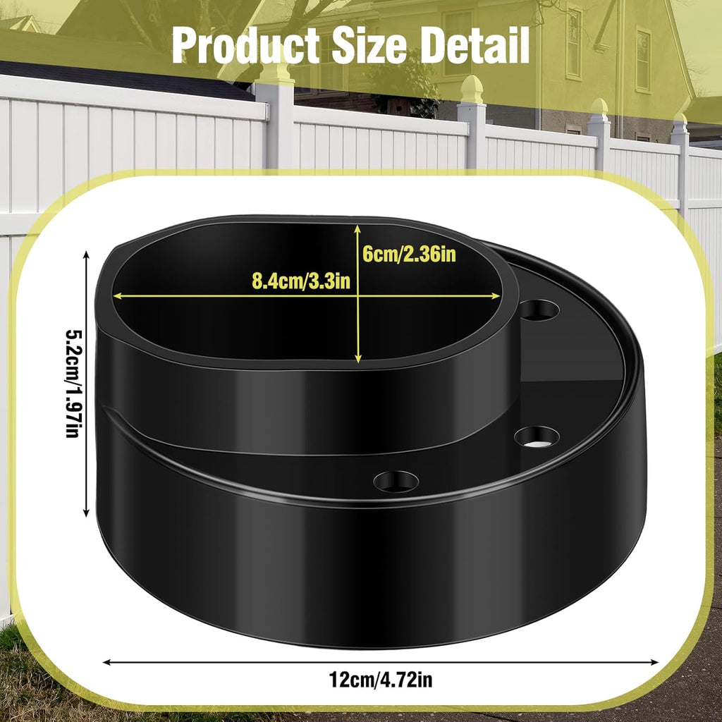 Threlaco 20 Pack Ultra Durable Vinyl Fence Post Donut Heavy-Duty 2-3/8" Steel