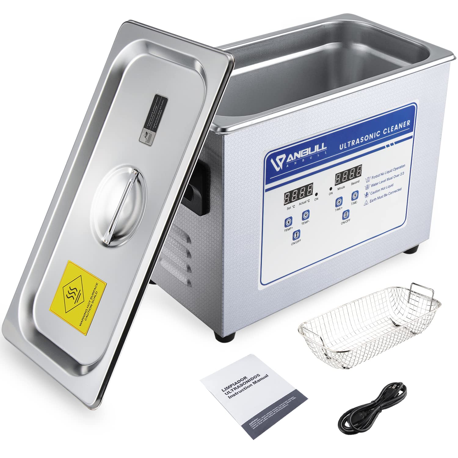 Anbull 15L/4Gal 360W Professional Ultrasonic Cleaner Machine with 304 Stainless