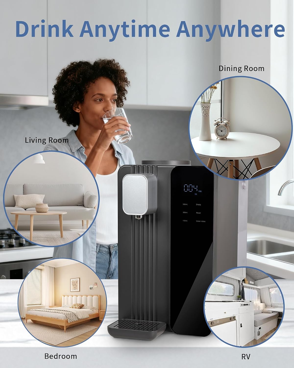 Countertop Reverse Osmosis System Water Filter - 5 Stage RO Water Filtration