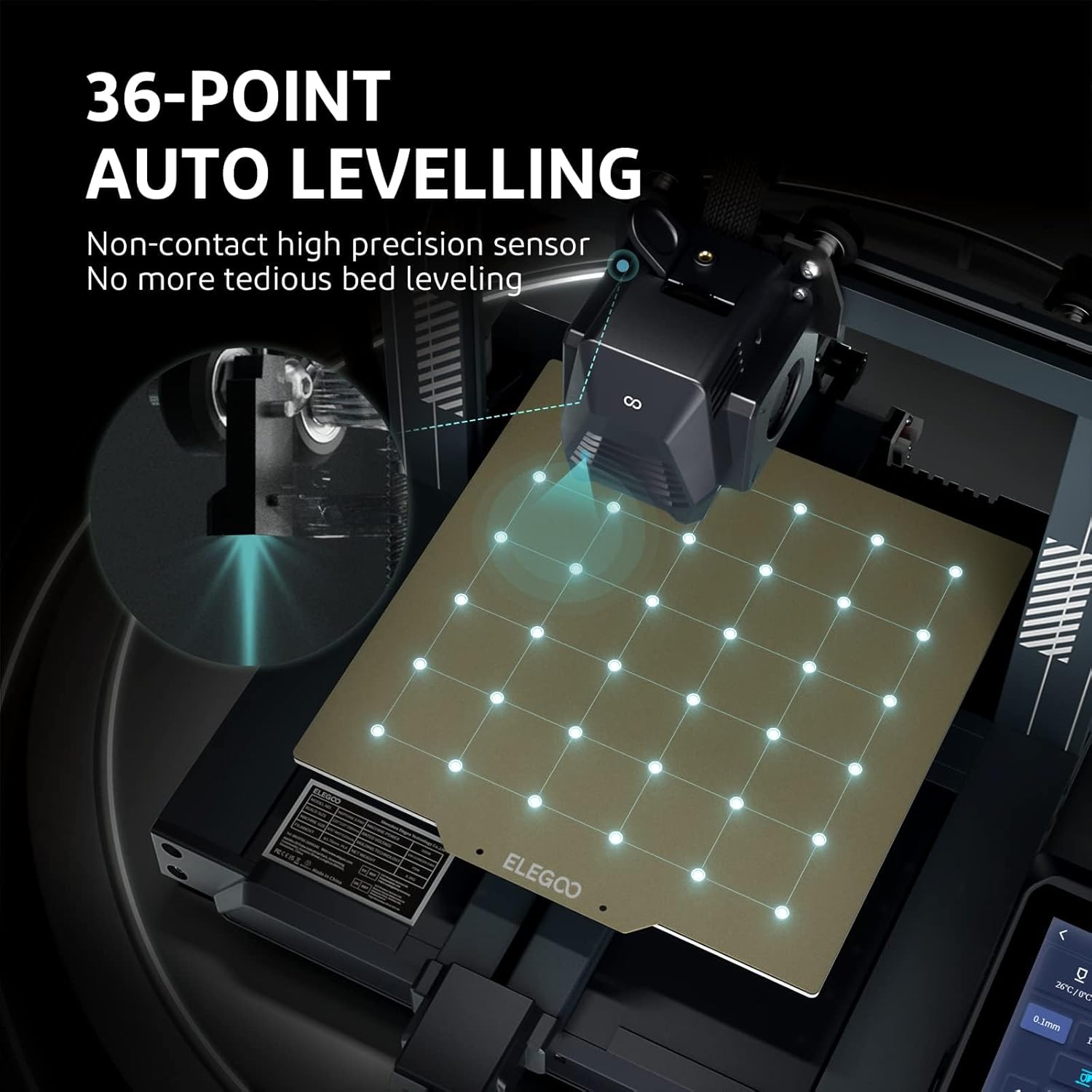 ELEGOO Neptune 3 Pro 3D Printer, Quick Assembly with Auto Leveling, Direct