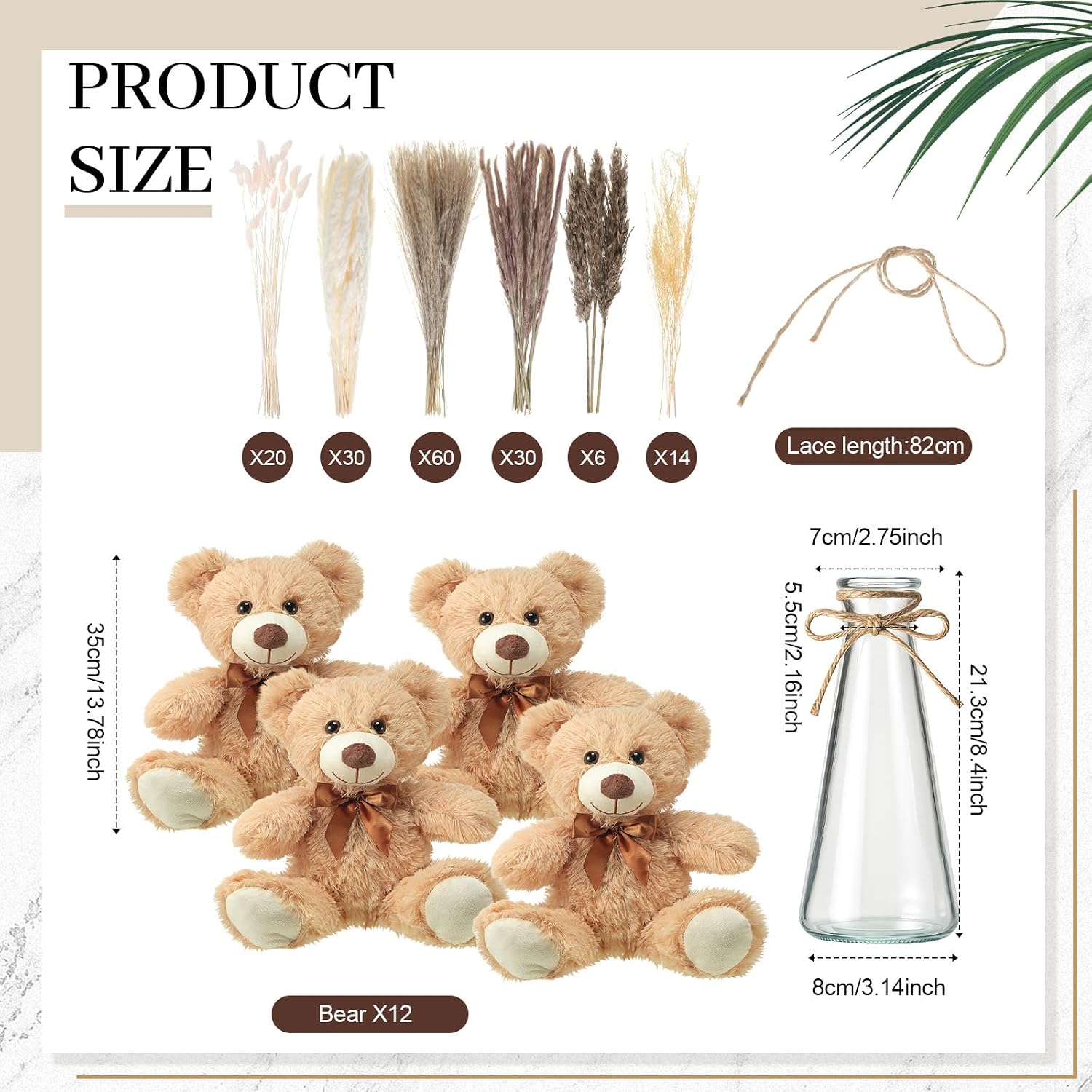 Canlierr 12 Sets 196 Pcs Baby Shower Table Centerpieces Decoration Baby Shower