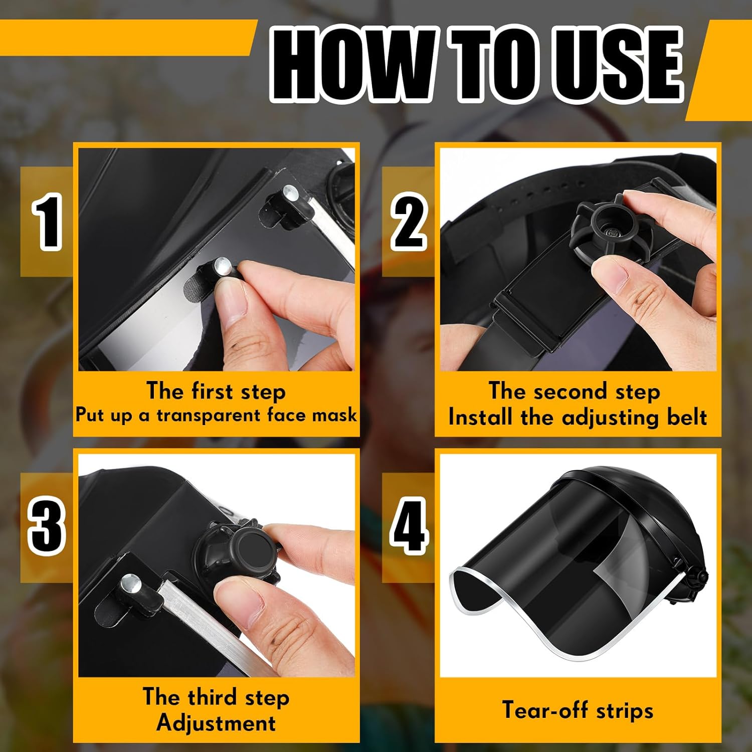 Amylove Safety Tinted Face Shield for Grind and Cutting Lightweight Protective
