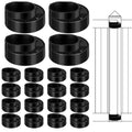 Threlaco 20 Pack Ultra Durable Vinyl Fence Post Donut Heavy-Duty 2-3/8" Steel