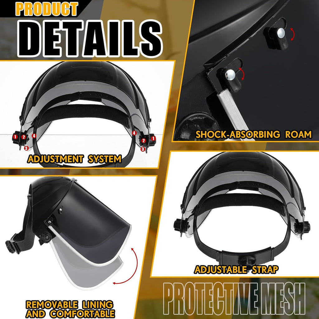 Amylove Safety Tinted Face Shield for Grind and Cutting Lightweight Protective