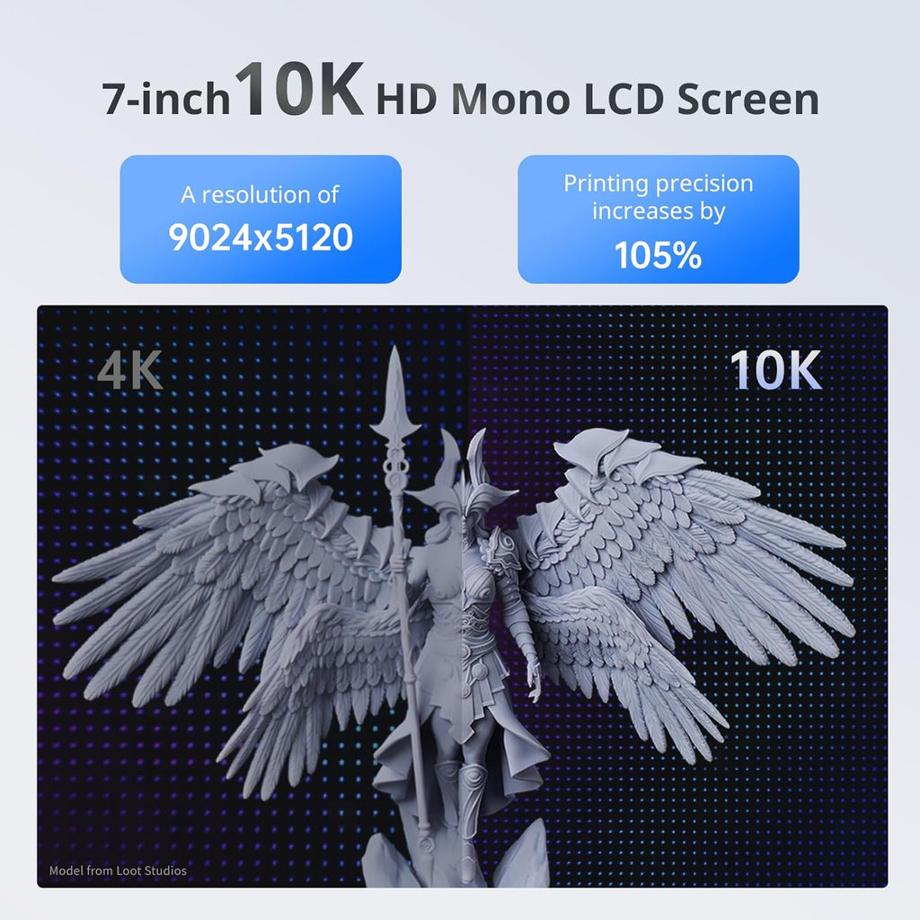 ANYCUBIC Photon Mono 4, Resin 3D Printer with 7'' 10K Mono LCD Screen, Stable