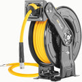 AIRZILLA Premium Steel Retractable Air Hose Reel With Dual Arm, 3/8"x65Ft