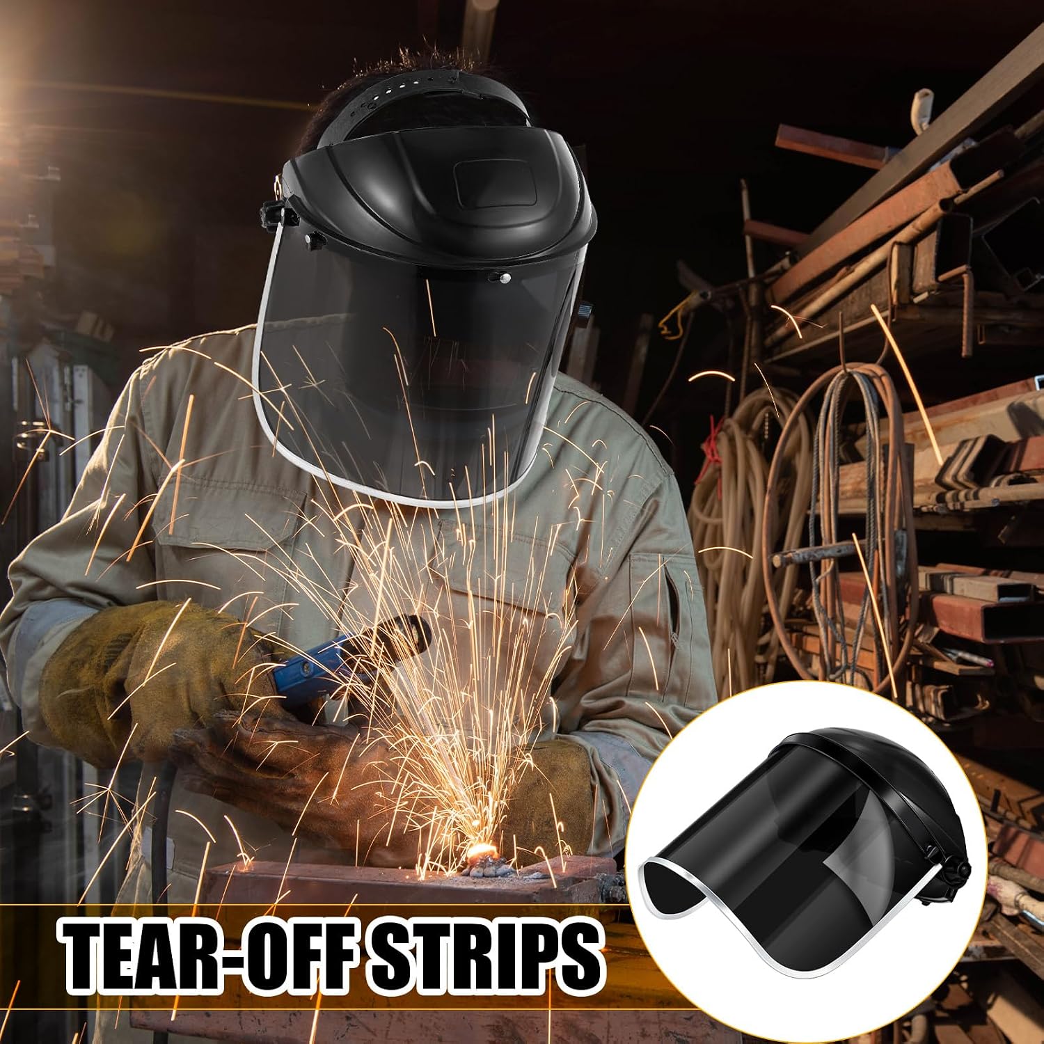 Amylove Safety Tinted Face Shield for Grind and Cutting Lightweight Protective