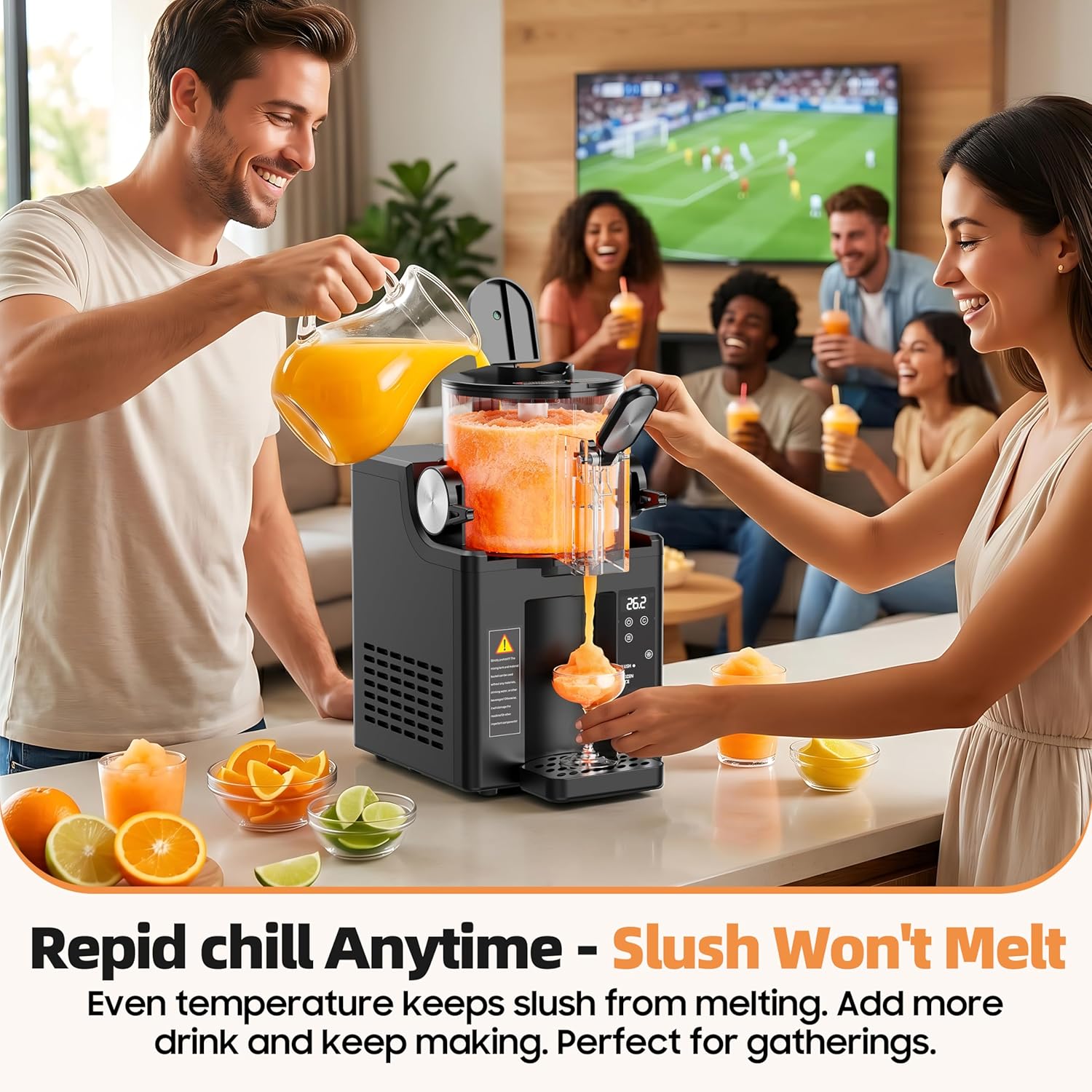 WIZAURA Slushie Machine, Slushy for Home No Ice Need, Soft Serve Ice Cream